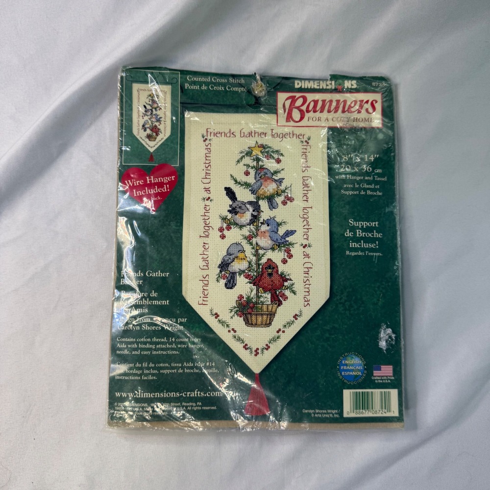 Dimensions Friends Gather Banner Counted Cross‎ Stitch Kit 8724 Birds Christmas